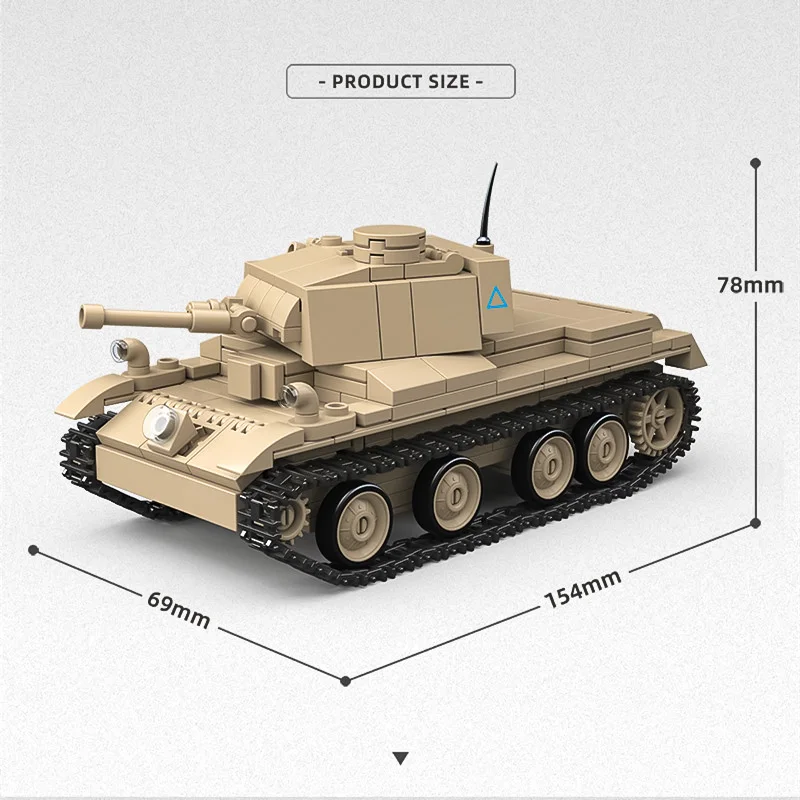 Creative Block NEW British A13MK.I Cruiser Tank MK III Assembly Model Building Blocks Toys 1:35 Military Display Handman 300009