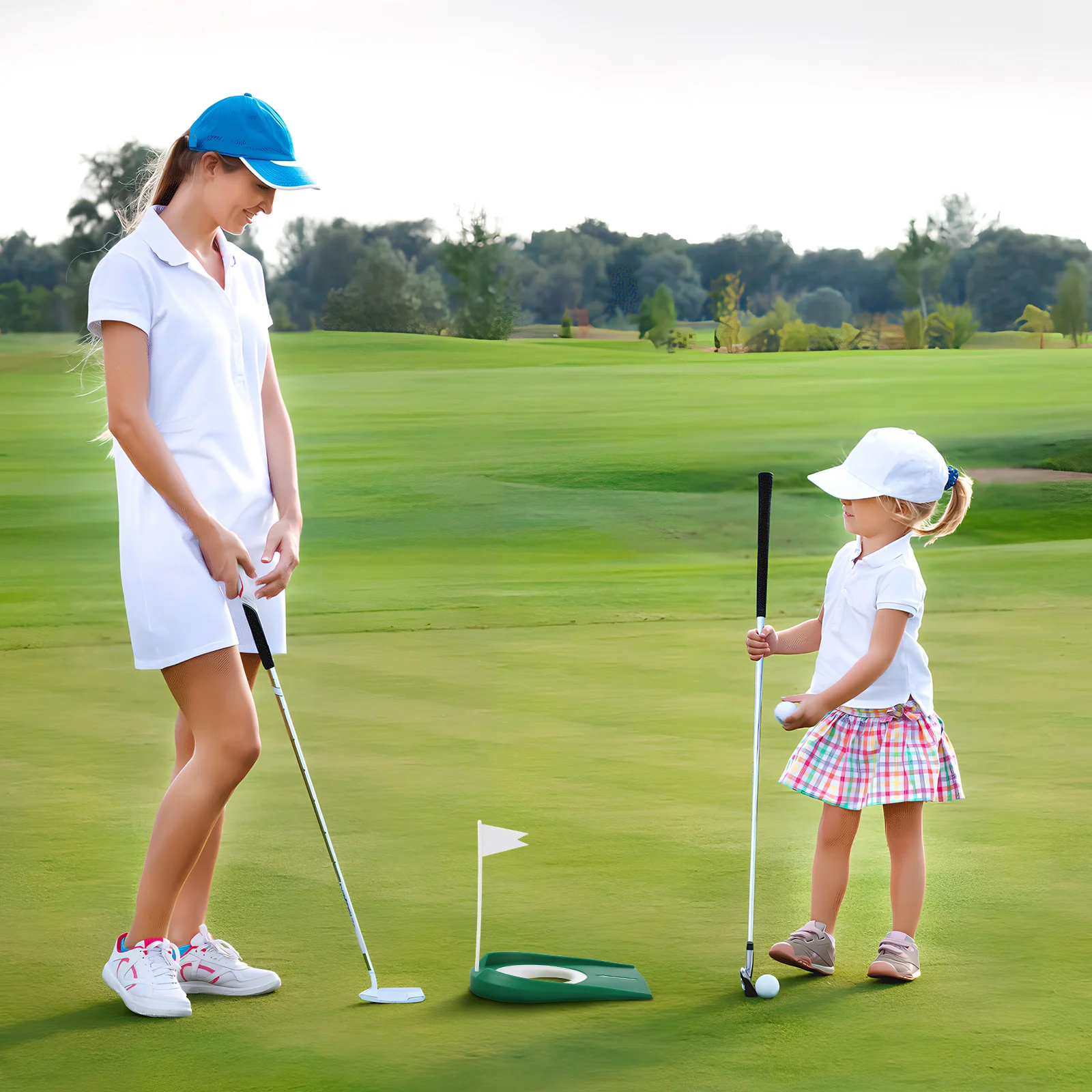 

2pcs Golf Putting Cup Indoor Practice Training Aid Durable Flag Easy Setup Backyard Home Use Vibrant Color Long Lasting