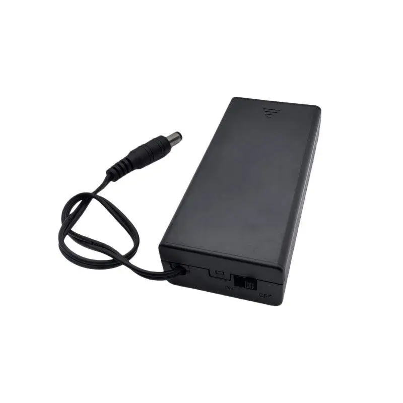 1/4Pcs 2x18650 Battery Storage Box 7.4V With ON/OFF Switch DC 5.5x2.1 Plug DIY Case For Electronics Project