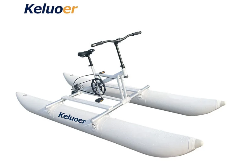 300x25cm using PVC inflatable banana float, seawater pedaling bicycle boat