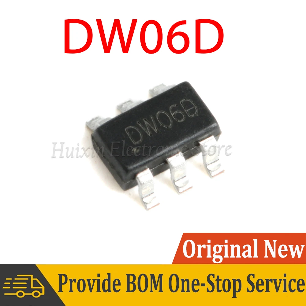 10pcs DW06D DW06 SOT-23-6 2-in-1 Lithium Battery Protection SMD New and Original IC Chipset