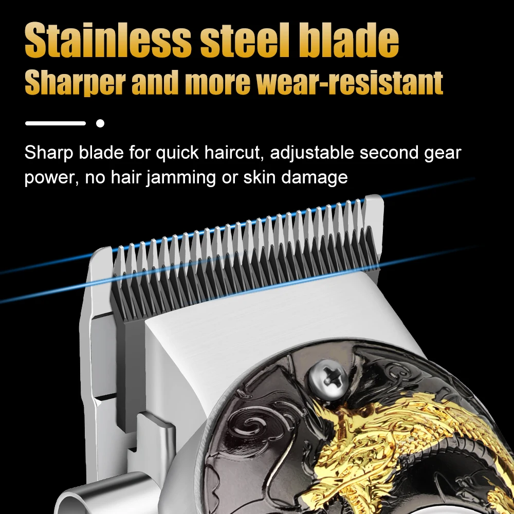 

Hair Clipper Machine Professional Wireless Adjustable Hair Clipper Retro Rechargeable Digital Display Trimmer (For Men)