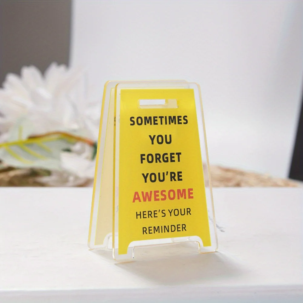 شعار مكتبي أكريليك مضحك "- ملحقات تزيين مكتب غريبة - زخرفة بمشبك مذكرة إبداعي، للأصدقاء والزملاء