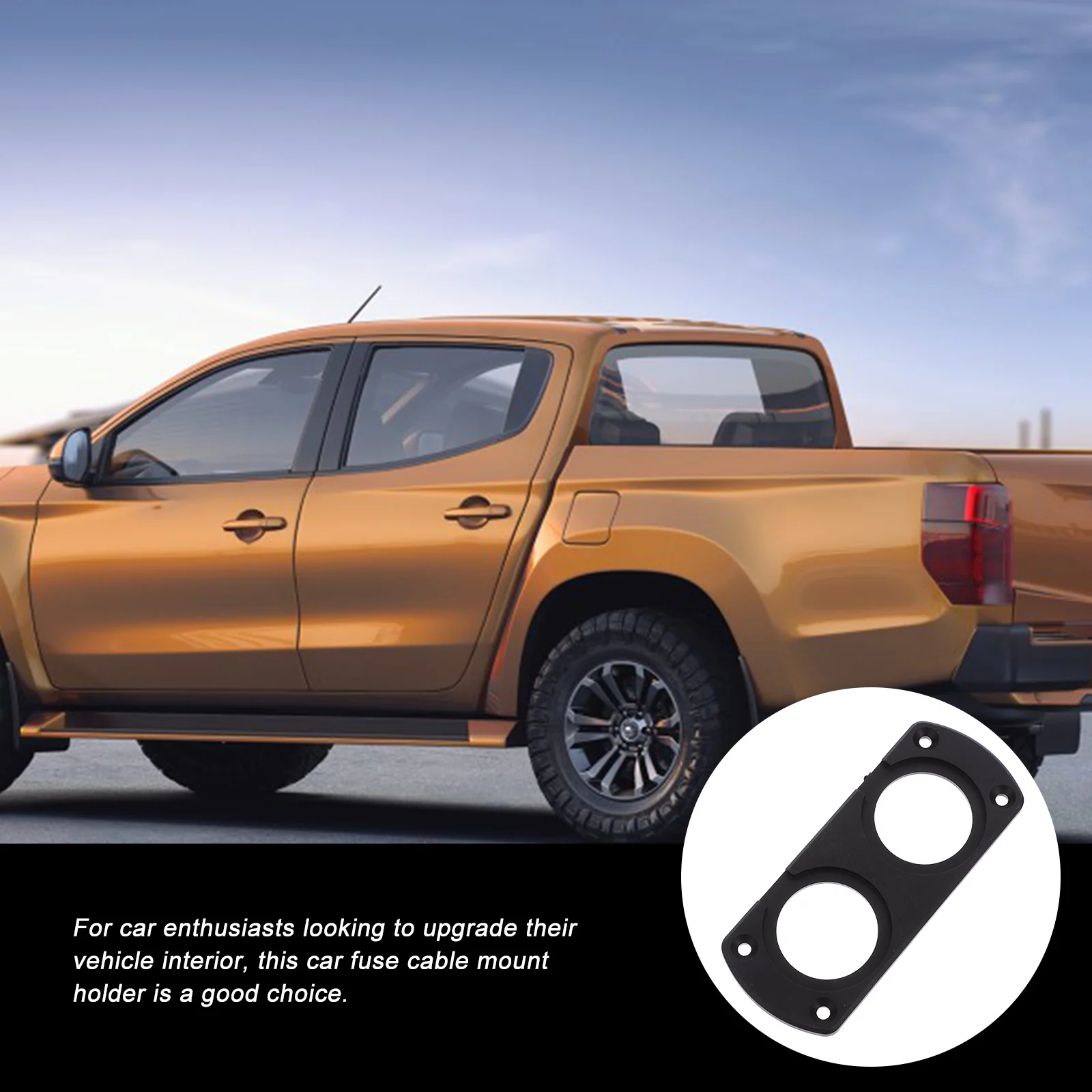 

2-Hole Car Cable Holder Sturdy Metal Automotive Fuse Mount Panel For Vehicles Trucks Boats Car Accessories Engine Parts Fuse