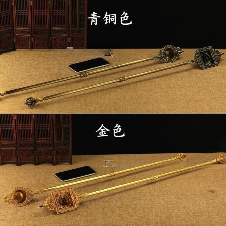 Pure Copper Long Handled Fire Supply Spoon Hui Supply Spoon Smoke Supplys Spoons Incense Supplys Spoons Diamond Spoons