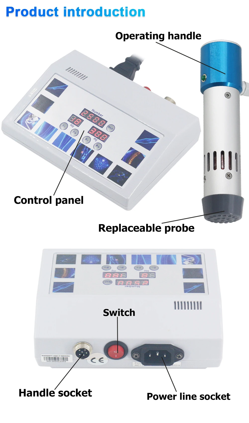 300MJ Shockwave Therapy Machine  For Erectile Dysfunction Effective Shoulder Pain Relief Professional Shock Wave Device Home Use