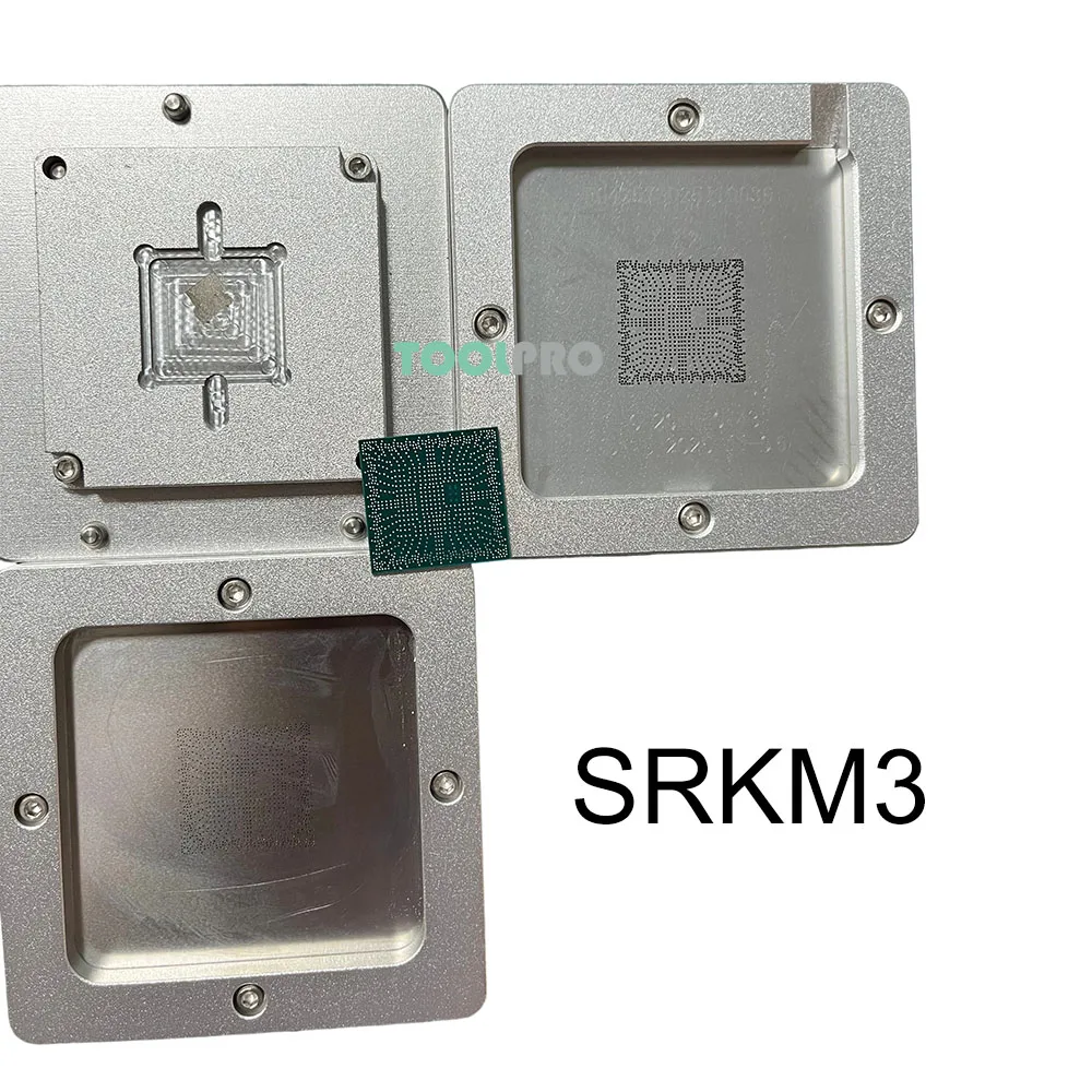 

Трафарет для реболлинга BGA для SRKM3, оловянный шаблон для посадки, набор трафаретов для реболлинга, 82x82 мм, индивидуальный ремонт чипов