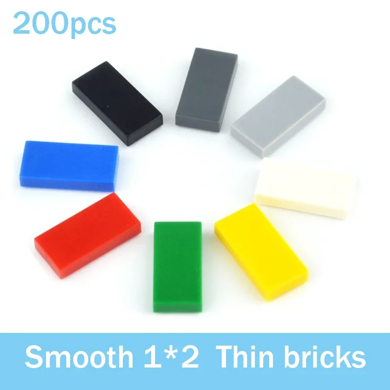 DIY Building Blocks Size 1x2 Thin Figure Bricks Smooth Educational Creative Compatible With 3069 30070 Toys for Children