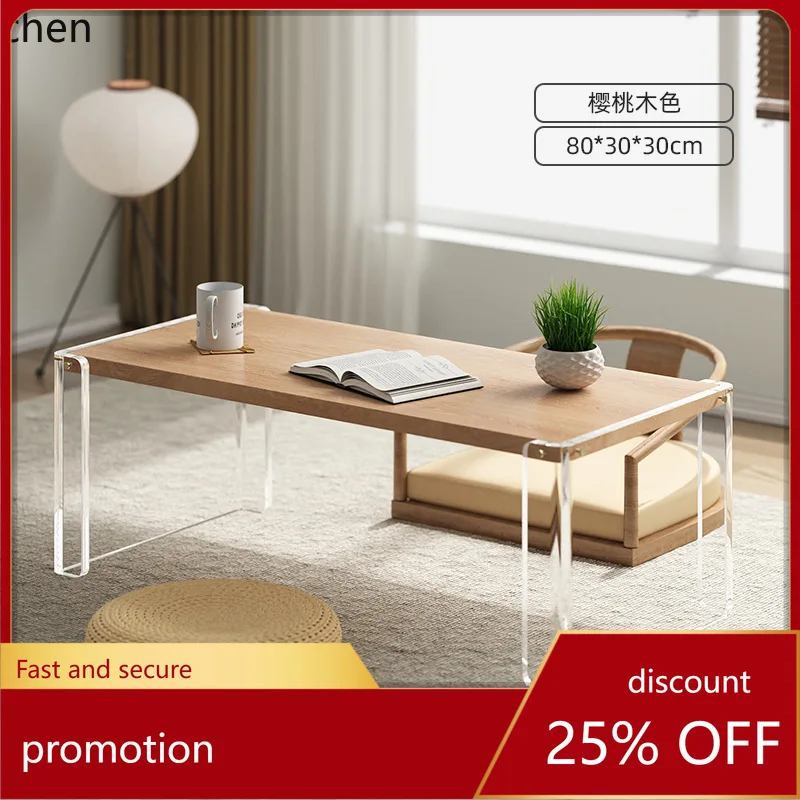 

Hxl bay window small coffee table tatami casual acrylic balcony solid wood tea low table
