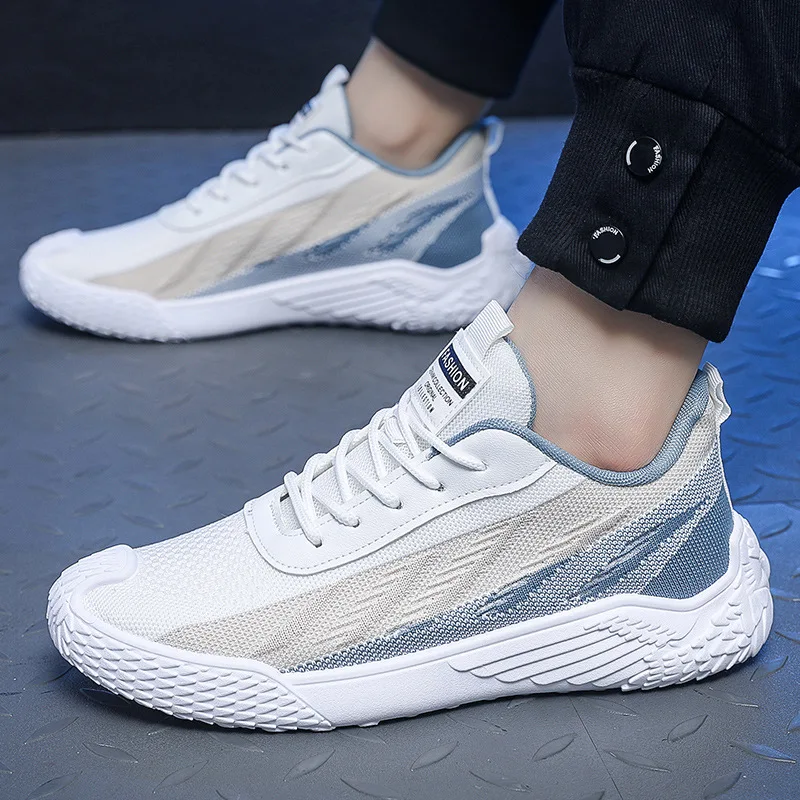 

2024 autumn new breathable men's shoes youth mesh shoes fly woven casual shoes all match men's running sneakers