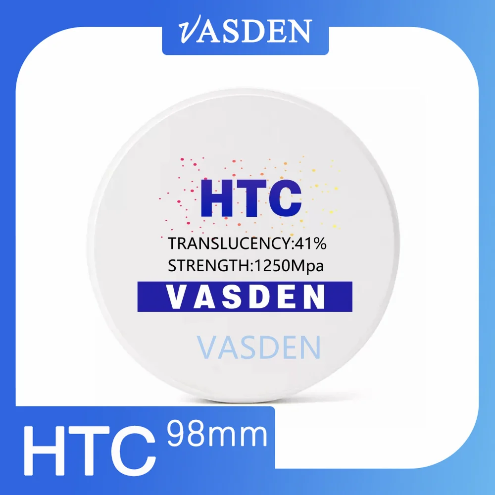 Htc/ht c1 c2 c3 Farbe vor schattierter weißer Zirkonium rohling hoch durchscheinen der Dental 98mm Zirkon oxid block für Cad Cam Fräs system