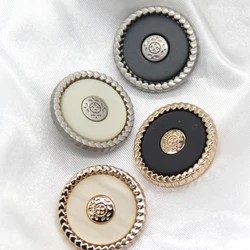 HENGC Chic Women Coat Matte Gold Metal Sewing Buttons For Clothing Retro Blazer Knit Handmade Decorations DIY Crafts Wholesale