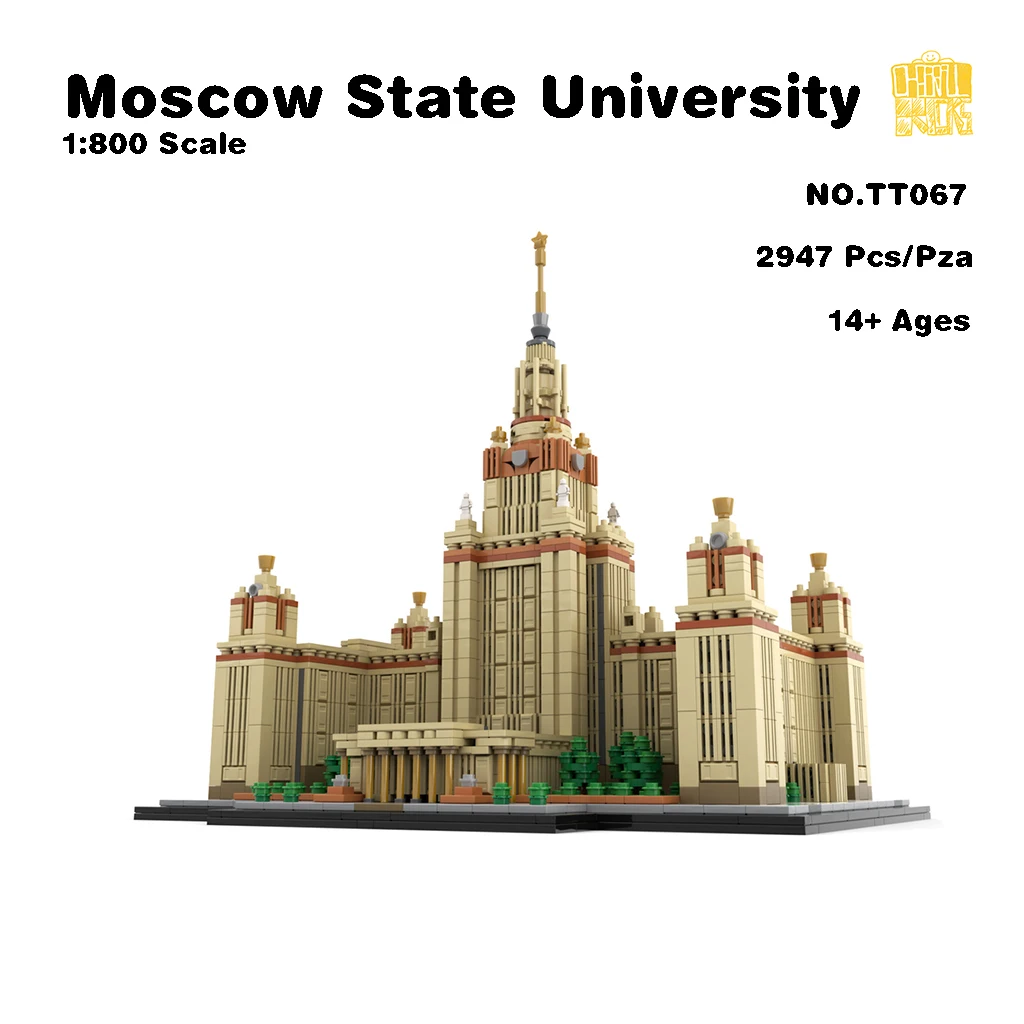 

MOC TT067 M. V. Lomonosov University 1:800 Model With PDF Drawings Building Blocks Bricks Kids DIY Toys Birthday Christmas Gifts