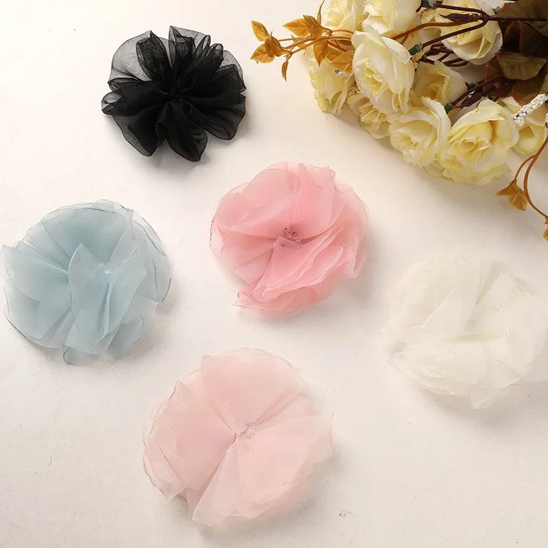 Colorful Artificial Fabric Flower For Wedding Party Home Decoration 24pcs DIY Hat Accessories Jewelry Making Ornaments