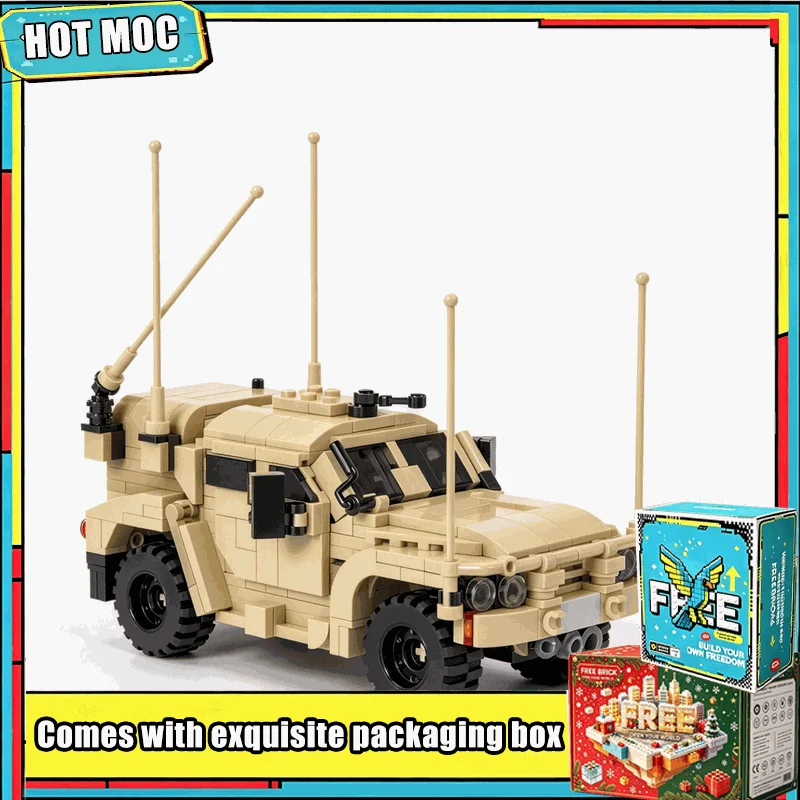 469 PCS MOC Army Style Off Road Utility Vehicle Model Custom Puzzle Building Blocks DIY Assembly Educational Display Toy Gifts
