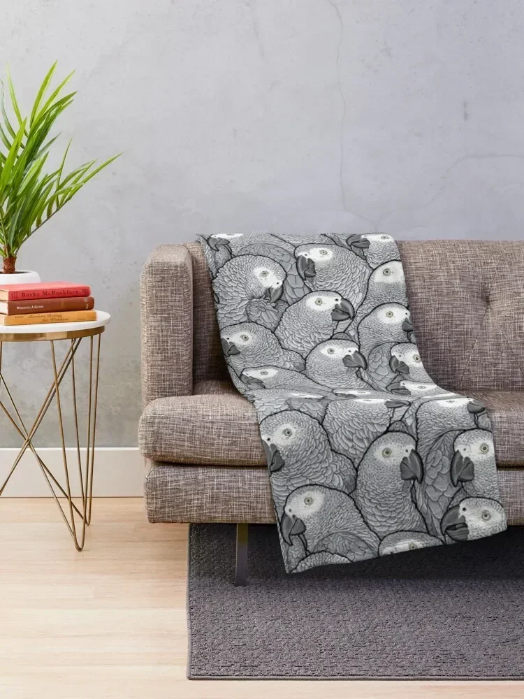 African Grey Parrots Throw Blanket Soft Beds Flannels Luxury Thicken Winter beds Blankets