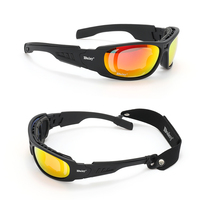 Military C6 Tactical Glasses Air Gun Shooting Protective Glasses Outdoor Cycling Sports Sunglasses Windproof Polarized Glasses