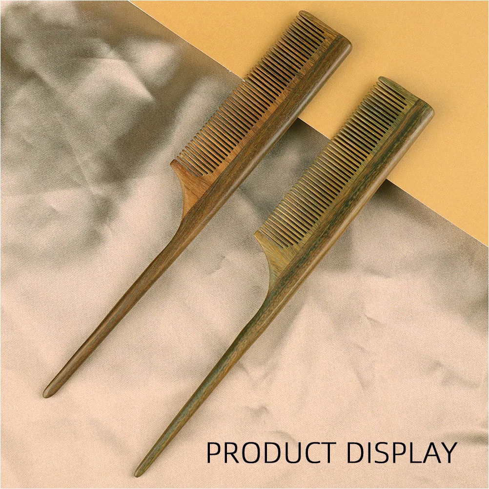 

Tip Tail Wood Comb Anti static Salon Pintail Combs Dark Brown Safe Barber Hairdressing Tools Fine Teeth Static Free Long Life