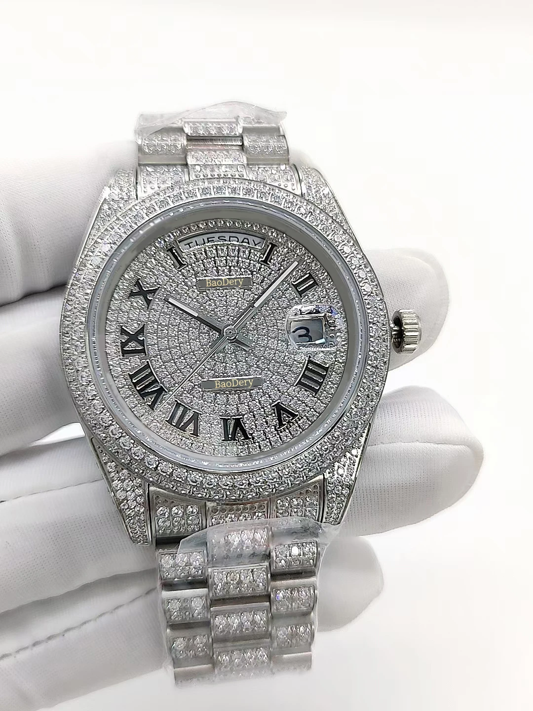 Men’s Watch with Automatic Movement - 41mm Diamond Dial, San Martin Watches Inspired