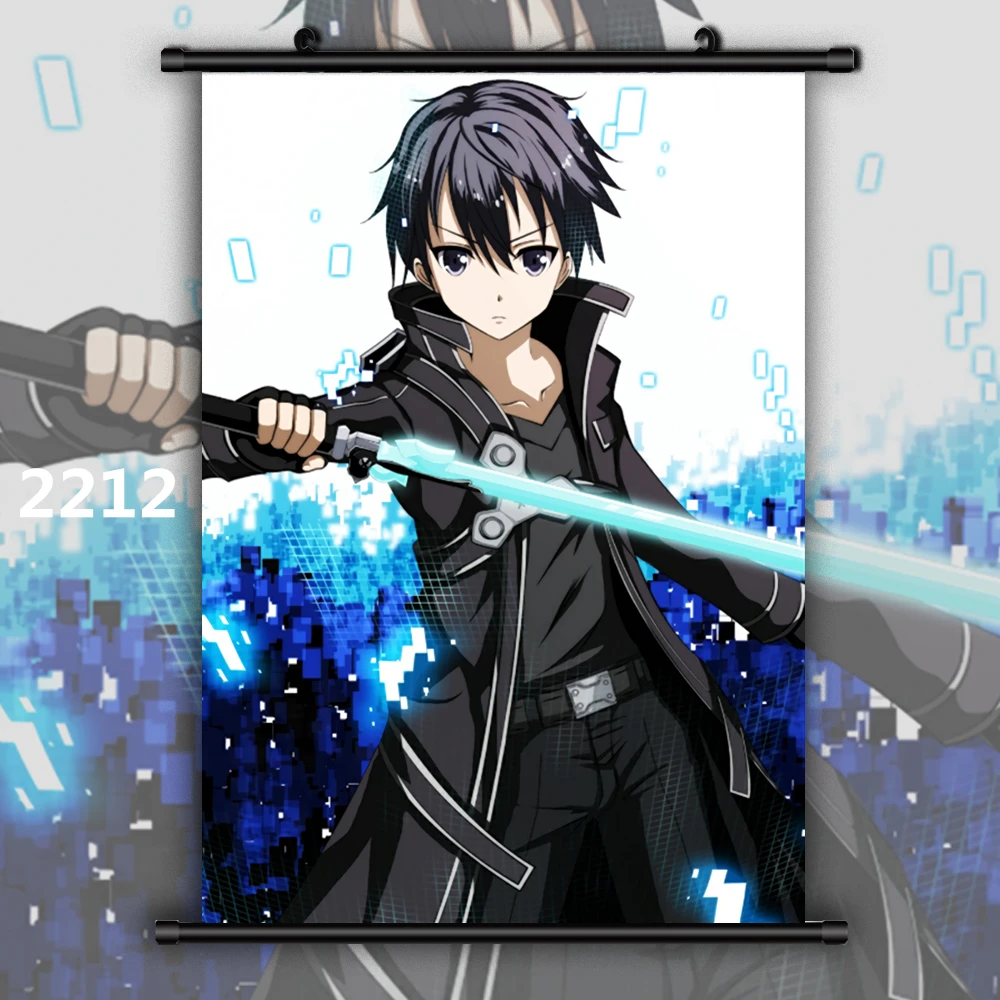 Wall Art Anime Canvas Panting Cartoon Character Sword Art Online Kirigaya Kazuto Poster And Prints Living Room Modern Home Decor