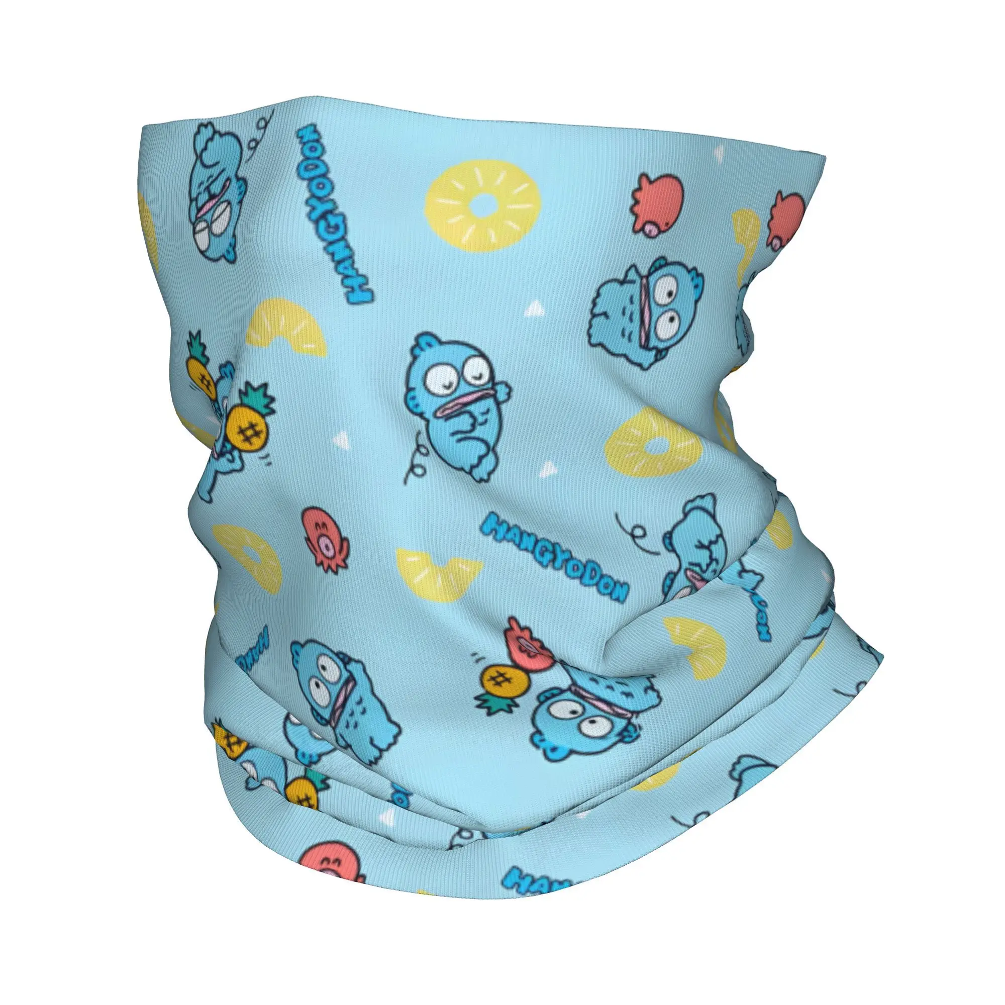 Hangyodon Bandana Neck Gaiter UV Protection Face Scarf Cover Women Men Ugly Fish Kawaii Cartoon Anime Headband Tube Balaclava