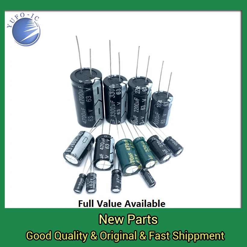 20PCS 25V 35V 100UF 220UF 330UF 470UF 680UF 1000UF 47UF 1500UF 10UF 22UF 35V 470uF Aluminum Electrolytic Capacitor  4V 10V 16V