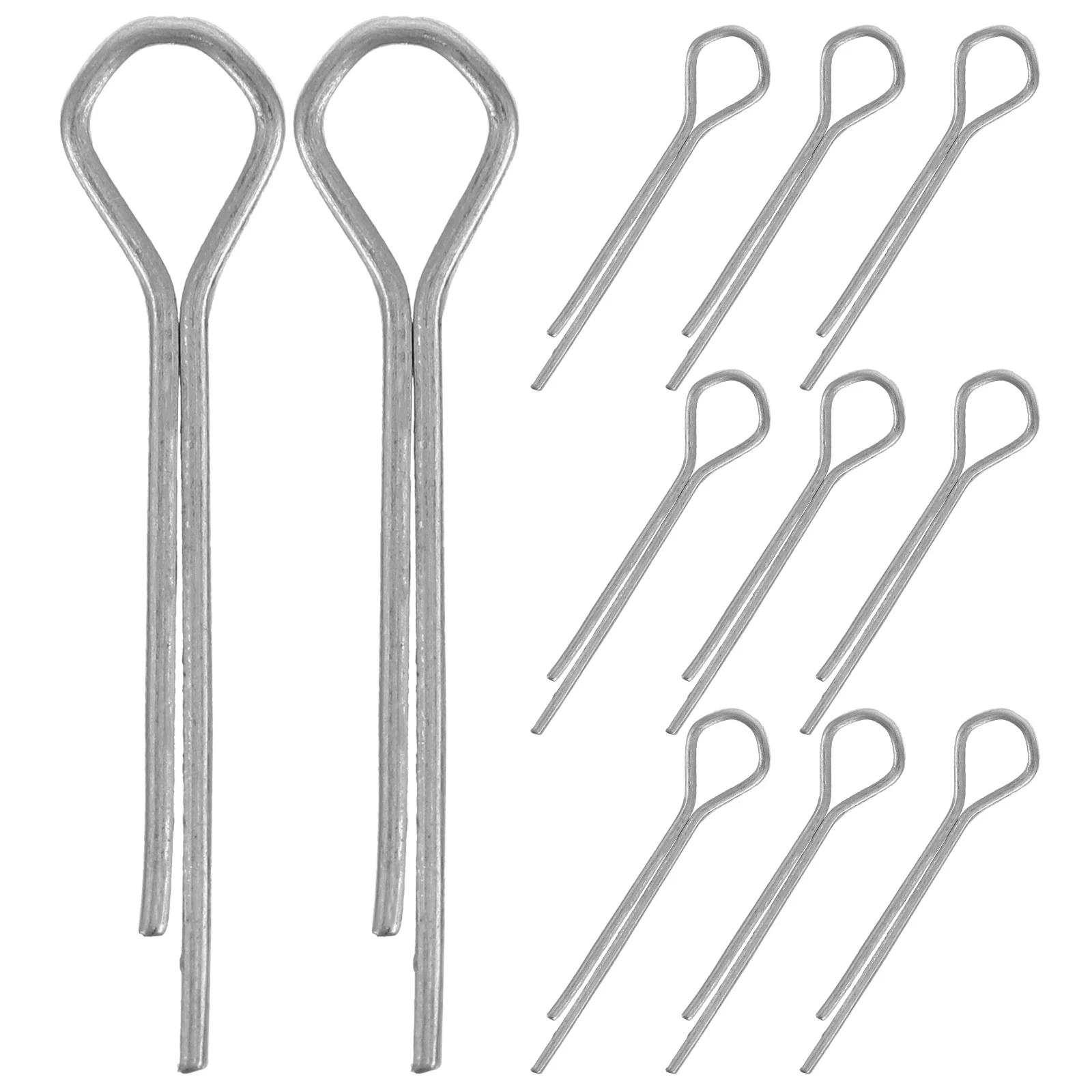 

100Pcs Steel Cotter Pin Assortment Heavy Duty Spring Hairpin Clips for Trailer Hitch Tractor Mower Garage Tool Fastening