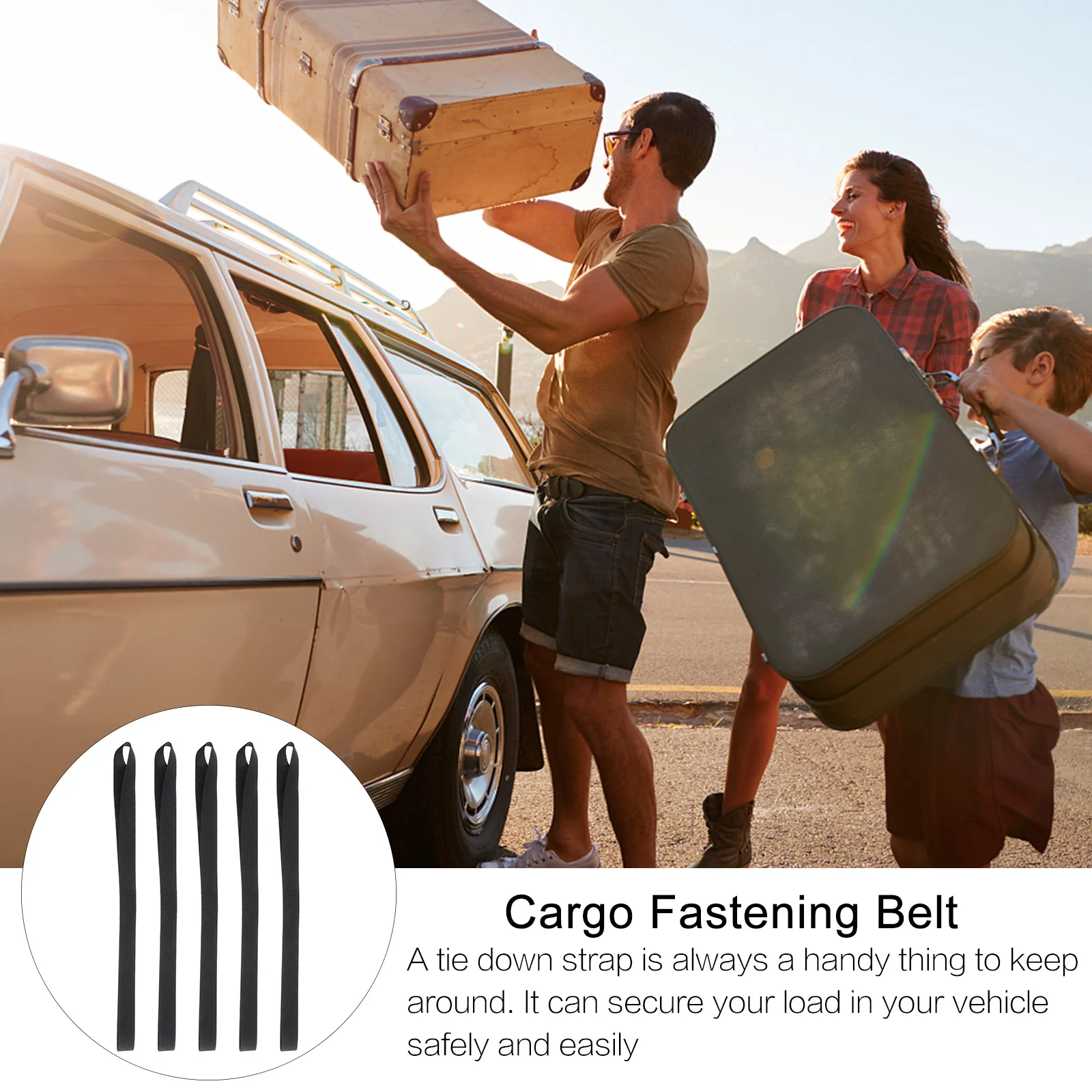 

5 Pcs Strap Ratchet Luggage Binder Cargo Fixing Belt Binding Device Fastening Tight