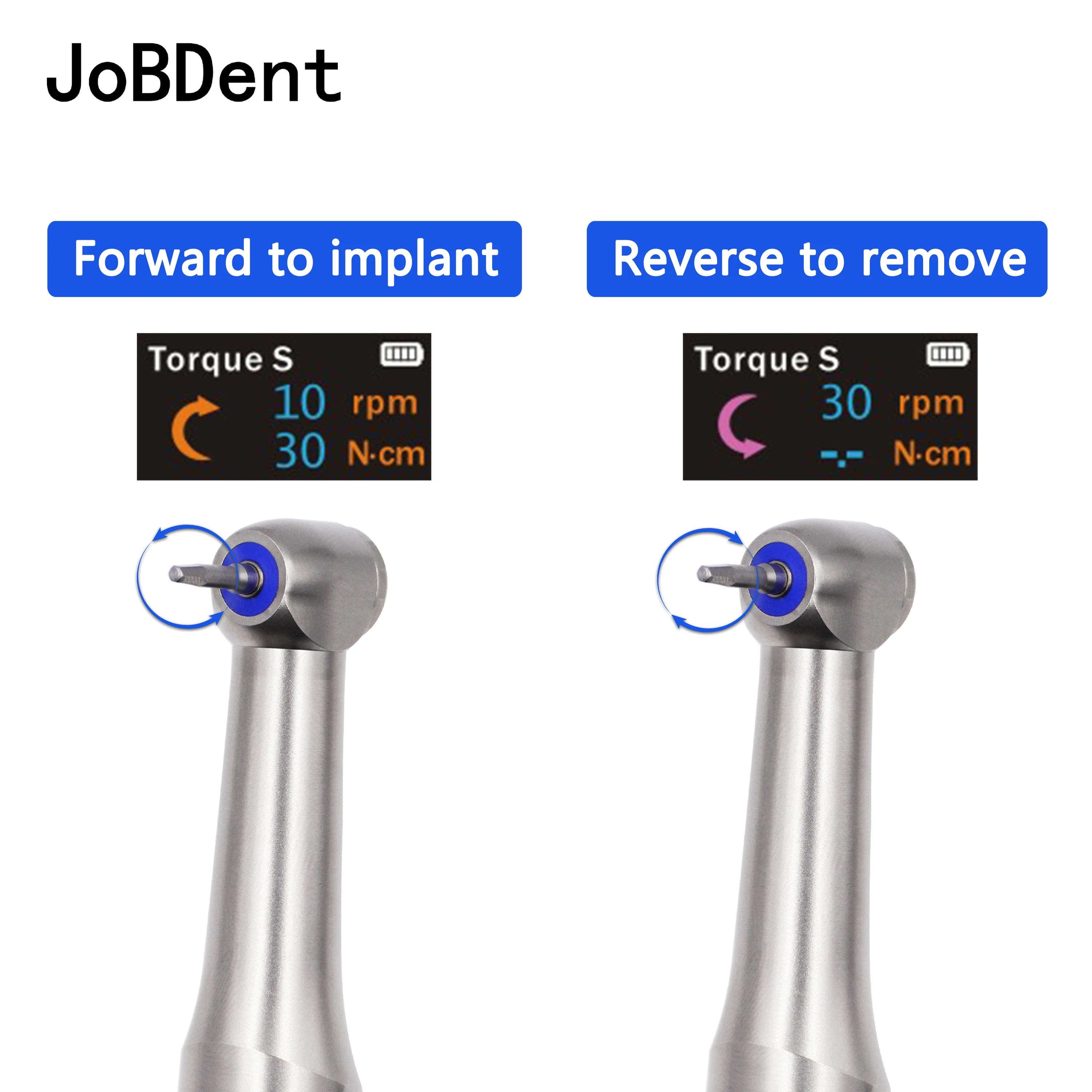 Implant Motor Electric Wireless Torque Driver Implant Torque Wrench with 16pcs Screwdrivers Contra Angle Motor