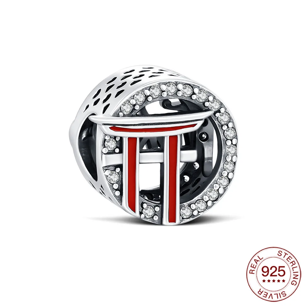 

925 Sterling Silver Charm City Skyline Tokyo Torii Beads Jewelry Making Original Bracelets Women's Fashion Jewelry Wear Gifts