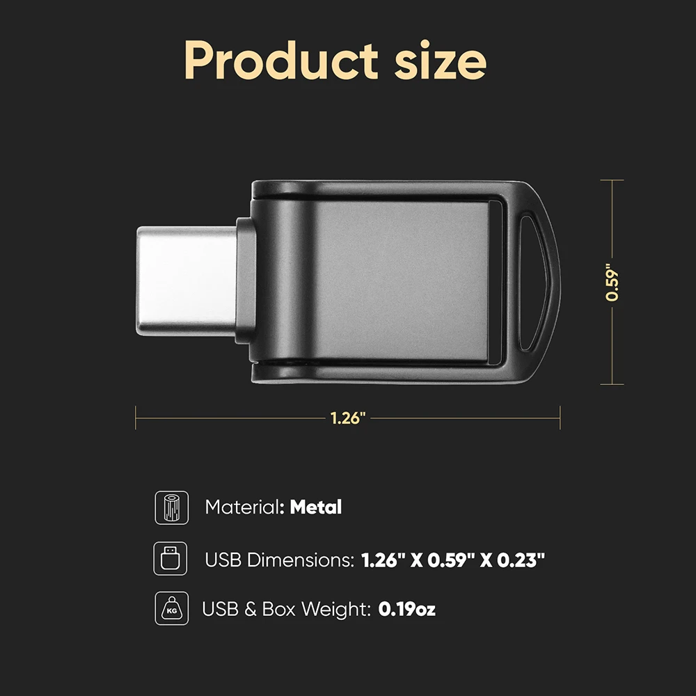 TYPE-C USB3.0 Metal USB Flash Drive 128GB Free Custom Logo Memory Stick 64GB Mini Pen Drive 32GB Creative Gift USB Stick 16GB