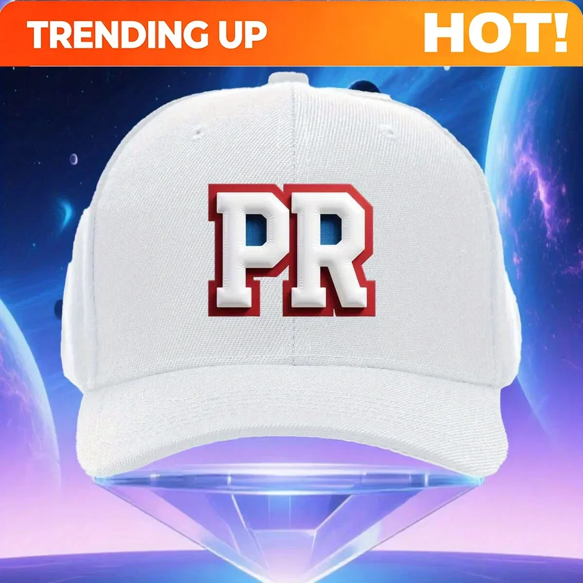 Customization Baseball Cap Puerto Rico Flat Button Hat Flag Flat Bottomed Billico Baseball Acrylic Cap Unisex
