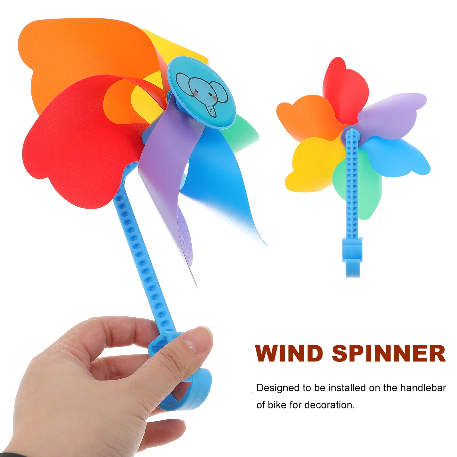 

2pcs Colorful Plastic Windmill Pinwheel For Bike Handlebar Kids Wind Garden Decoration Turbine Party Gift Decorative