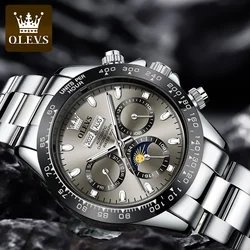 OLEVS 6654 Luxury Automatic Watch For Men Waterproof Original Mechanical Man Watches Auto Date Calendar Moon Phase Wrist Watch