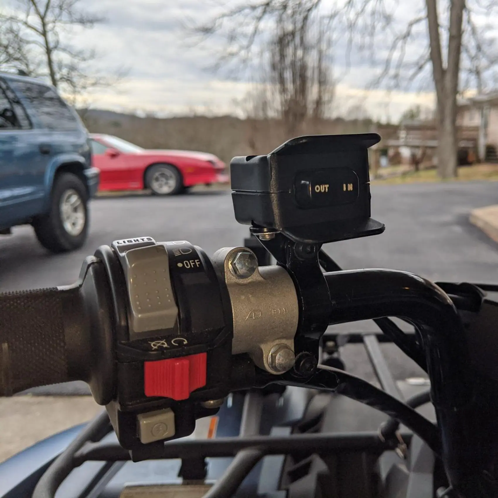 12V Winch Rocker Thumb Switch with Mounting Bracket Handlebar Control Line Kit for ATV UTV Electric Winch Accessories