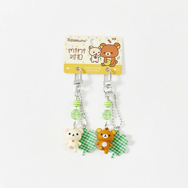 Cute Rilakkuma Ip Pair Lock Buckle Cute Cartoon Creative Keychain Bag Charm Trendy Fashion Bag Keychain Decorative Accessory - view 2