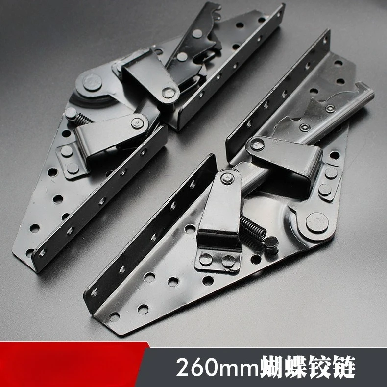 

2pcs/1Pair Iron Adjustable 3-Position Furniture Sofa Bed Angle Mechanism Hinges Furniture Hardware Fittings w/Screws Black