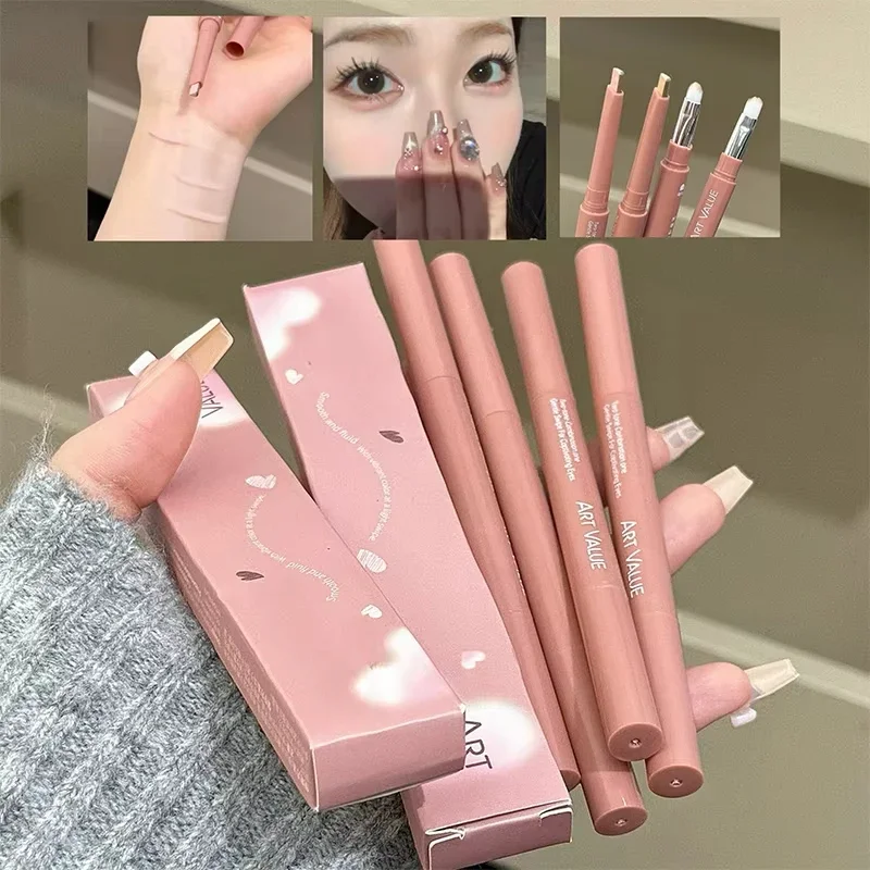 

Three-dimensional Lying Silkworm Under-Eye Matte Pink Contour Shadow Aegyo Sal Pencil Natural Dual-Color Shapes In One Step