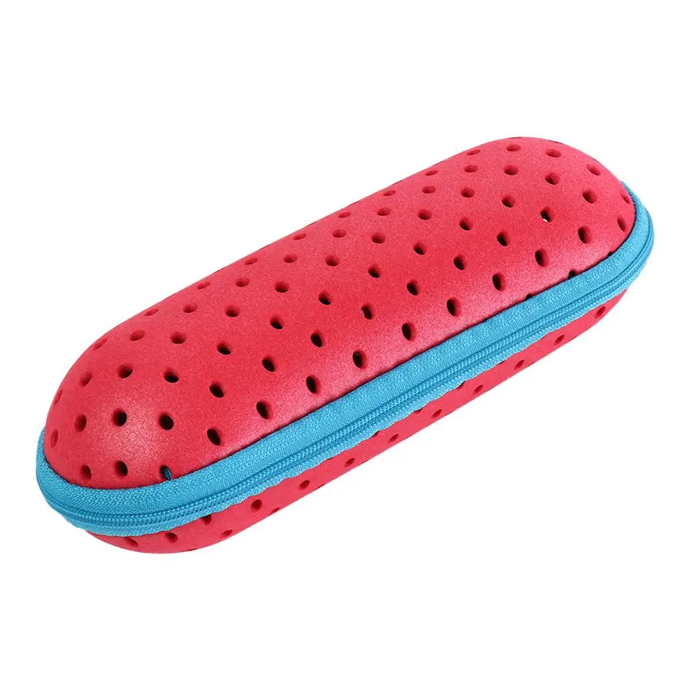 

Hollow Swim Goggle Case Portable EVA Swimming Goggles Storage Box with Air Holes with Carabiner Zipper Eyeglasses Case Men