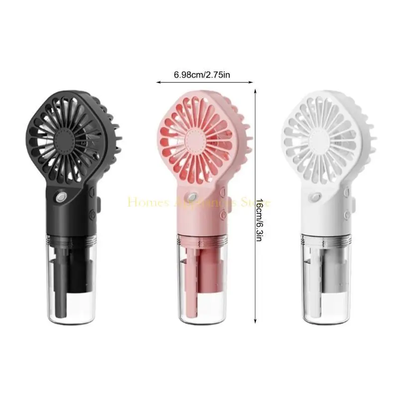 D0AB Portable Misting Fan Fan Handheld Fan Fan Fan USB Mini Fan Fan For Office, Home, Travel