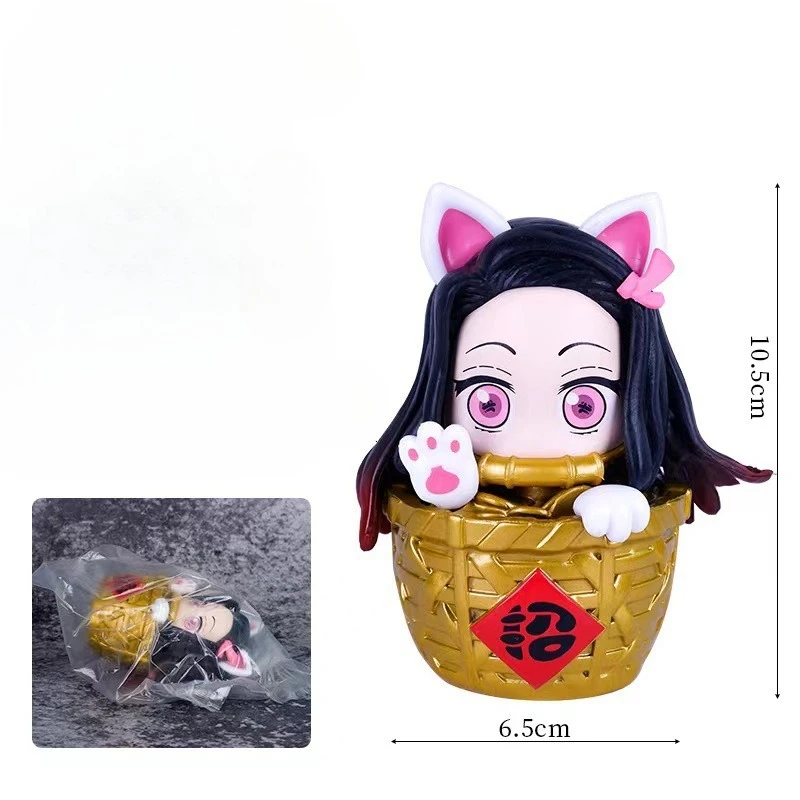 Demon Slayer Kamado Nezuko anime two-dimensional cartoon character figure model kawaii beckoning box ornament gift wholesale