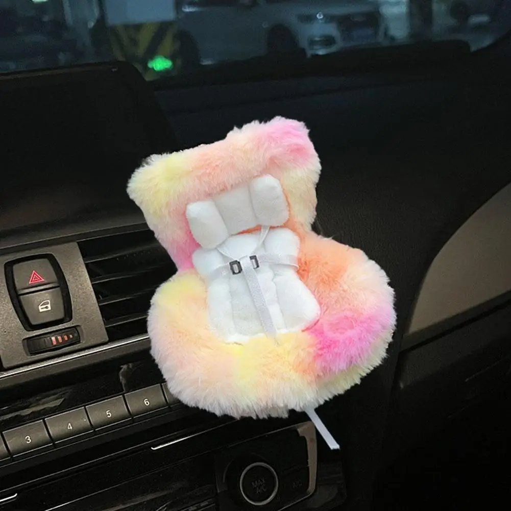Asiento de muñeca de 17 Cm para Labubu, bonito Mini sofá colgante, decoraciones para salida de aire de coche, accesorios para muñecas, adornos para coche, regalos E3O0