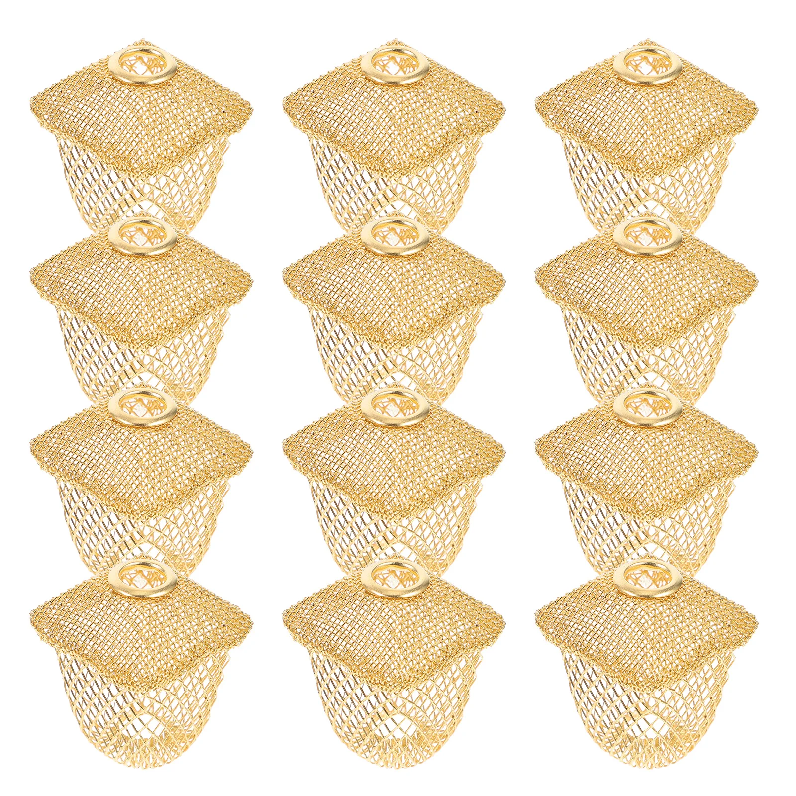 

12 Pcs Hanging Light Iron Decorative Mini Lamp Shades Small Pleated Bulb Christmas Decoration Clip Durable Materials H crafted