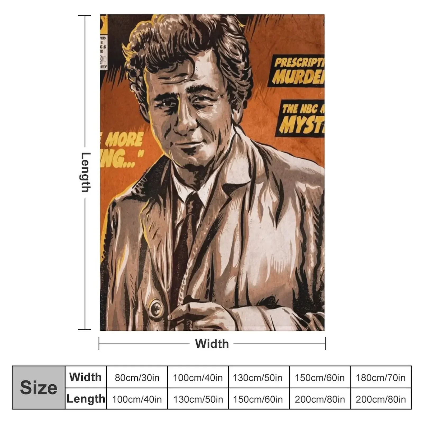 Columbo TV Show Comic Throw Blanket Luxury Thicken Blankets For Bed Blankets