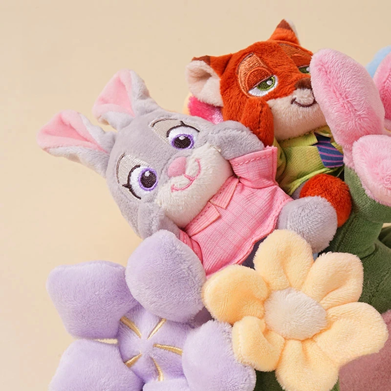 Zestaw pluszowych breloczków Potdemiel Zootopia Judy Nick 2025, pluszowa lalka, idealny bukiet zaręczynowy, ślubny, perfekcyjny prezent urodzinowy, romantyczny prezent.