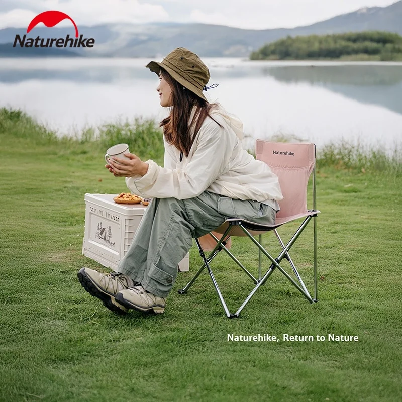 Naturehike Shanlan T01 Folding Chair Strong Durable X Structure Support Balanced Force Widened Raised High-Density 107T Diamond