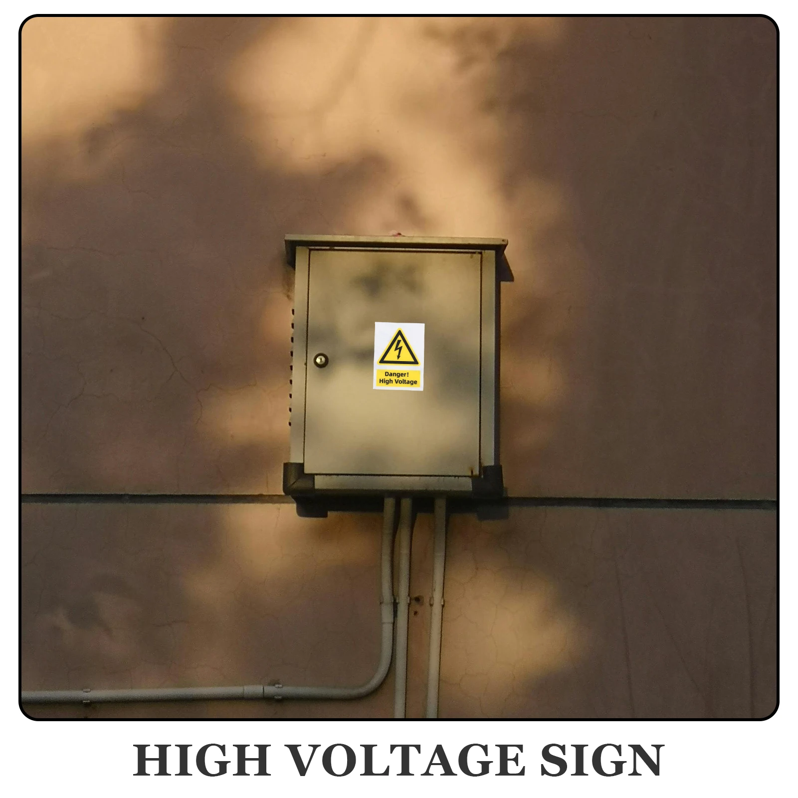 High Voltage Warning Sticker Safety Signs Caution Labels Water Resistant Strong Adhesive Outdoor Use