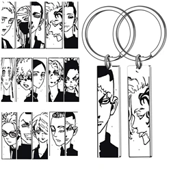 Anime Tokyo Revengers Cosplay Stainless Steel Keychain Manjiro Ken Takemichi Hinata Atsushi Chibi Kawaii Bag Key Holder