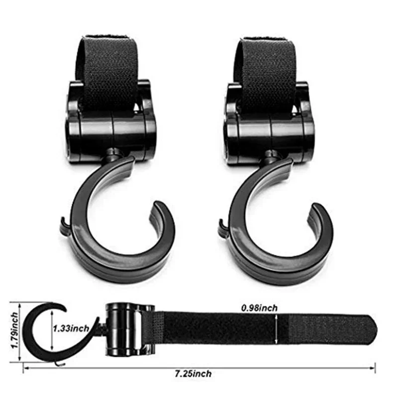 Baby Pram Hook Clip Lightweight Stroller Hook Organizer for Diaper Bag Shopping Outdoor Use Convenient Stroller Accessories