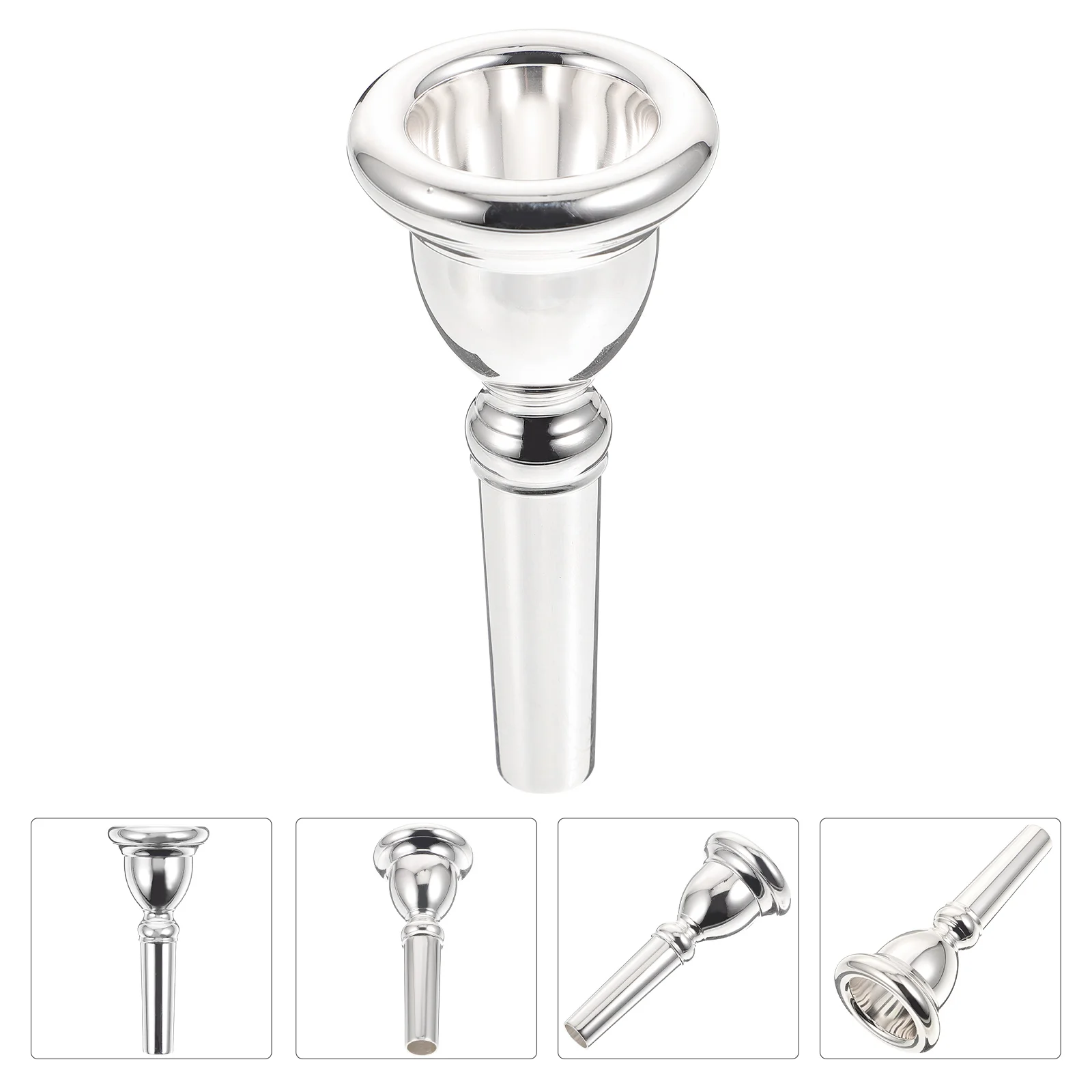 

Copper Nozzle Euphonium Mouthpiece Durable Professional Musical Instrument Accessory Replacement Part Silver Color Elegant Sound